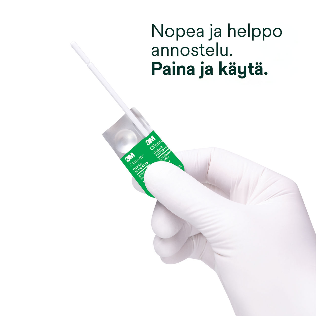 Clinpro Clear, Mint: Nopea ja helppo asettaminen, vain kosketa ja mene