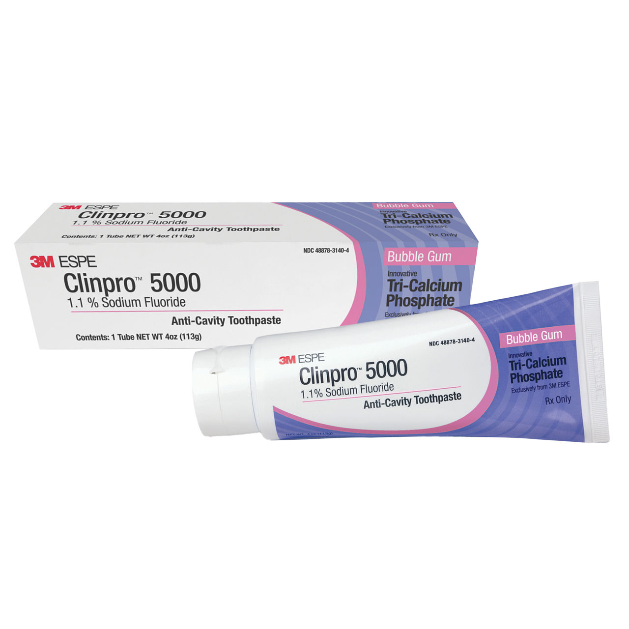 3M™ Clinpro™ 5000 1.1% Sodium Fluoride Anti-Cavity Toothpaste, 12115BG,Bubble Gum, 4 oz Tube