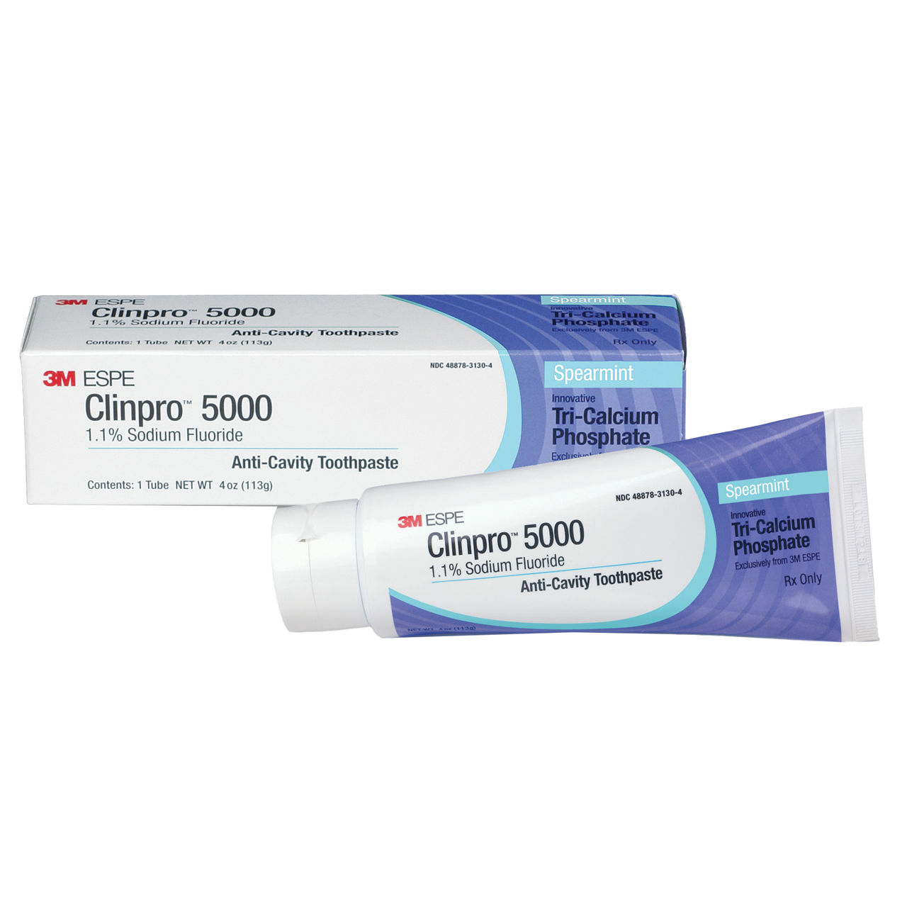 3M™ Clinpro™ 5000 1.1% Sodium Fluoride Anti-Cavity Toothpaste, 12115SM,Spearmint, 4 oz Tube
