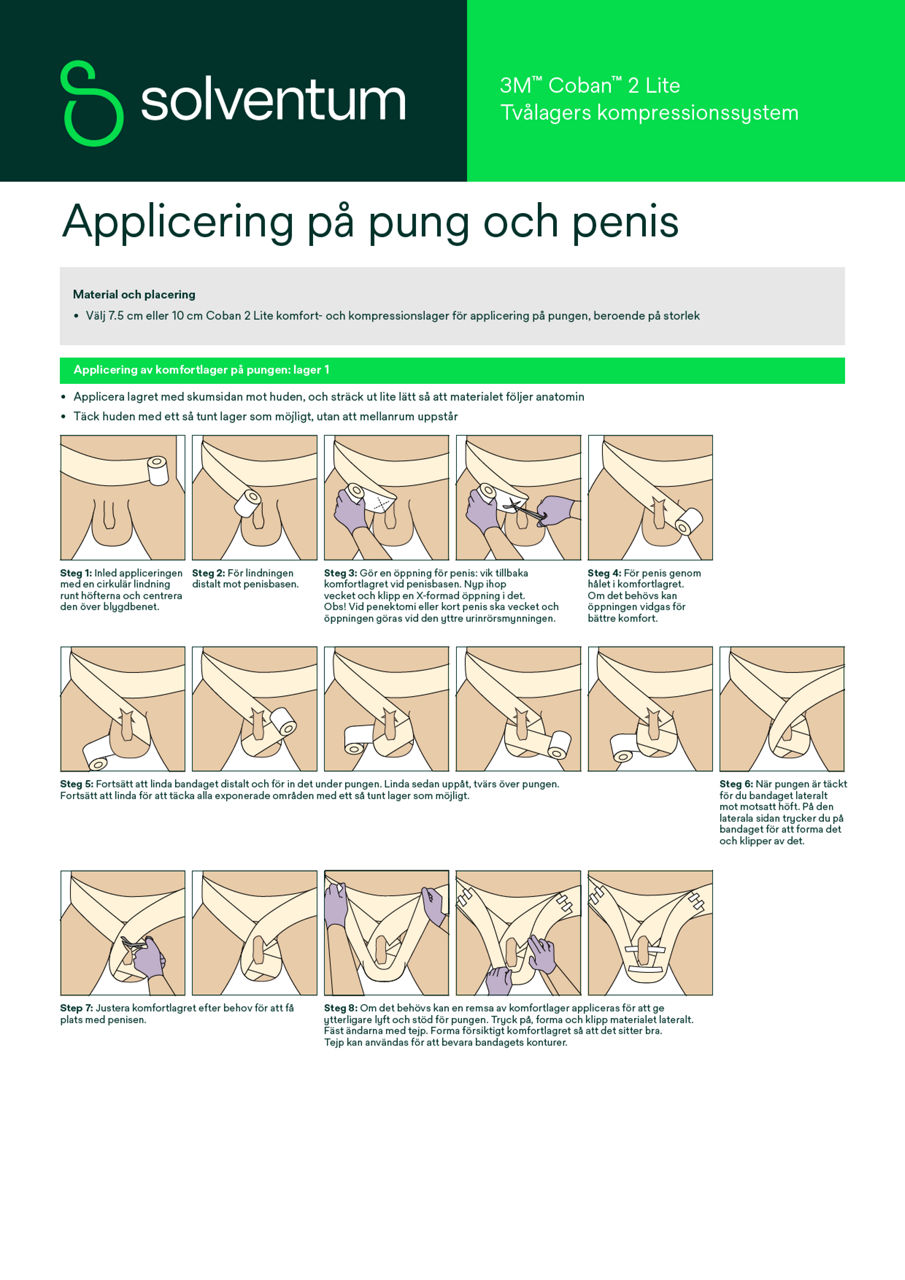 Coban™ 2 Applicering på pung och penis