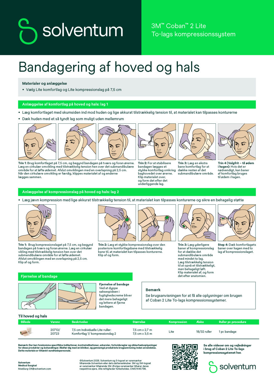 Coban™ 2 Bandagering af hoved og hals