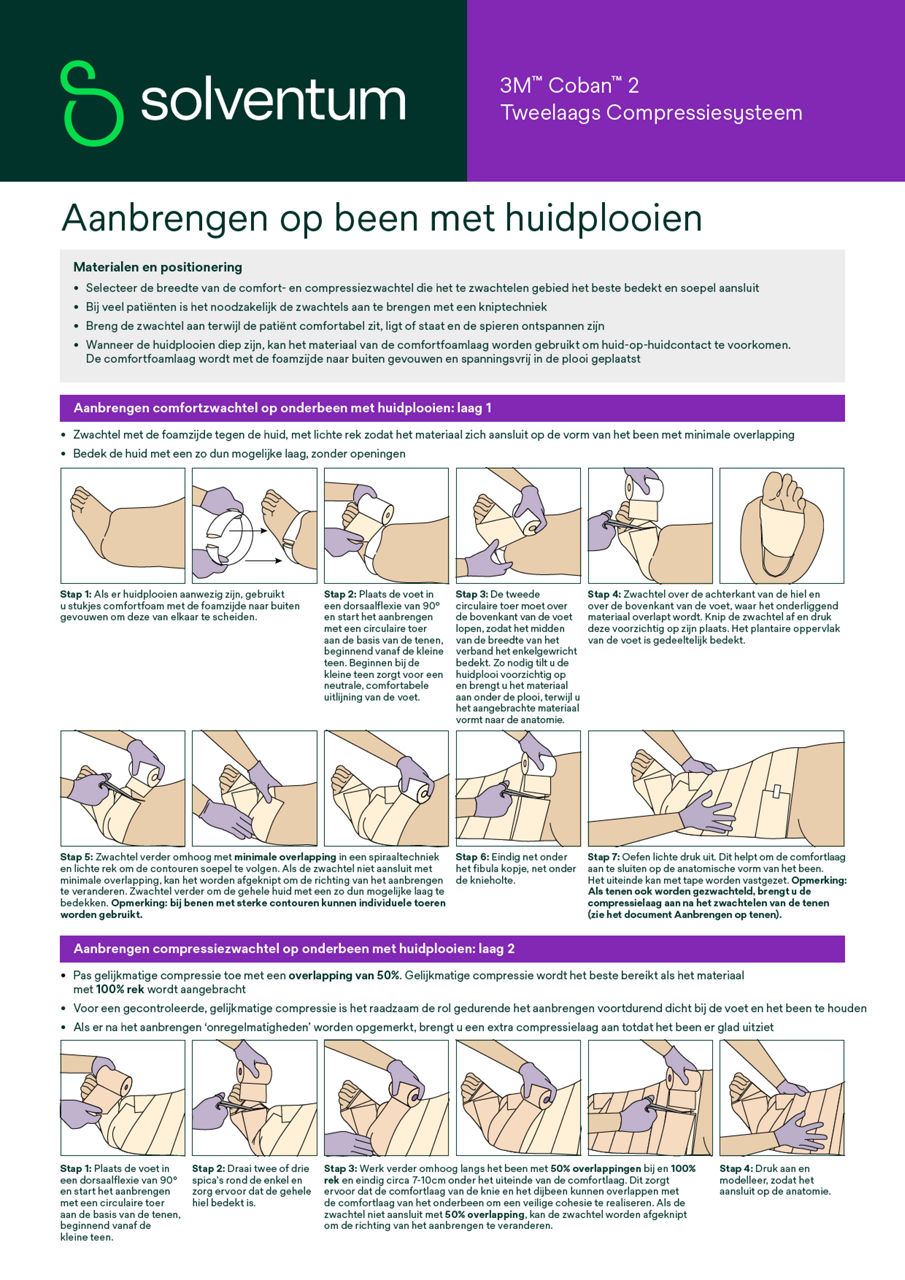 Coban™ 2 Aanbrengen op been met huidplooien