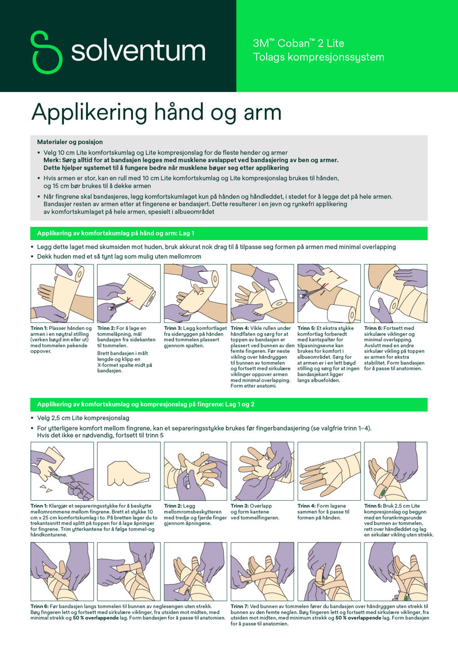 Coban™ 2 Applikering hånd og arm