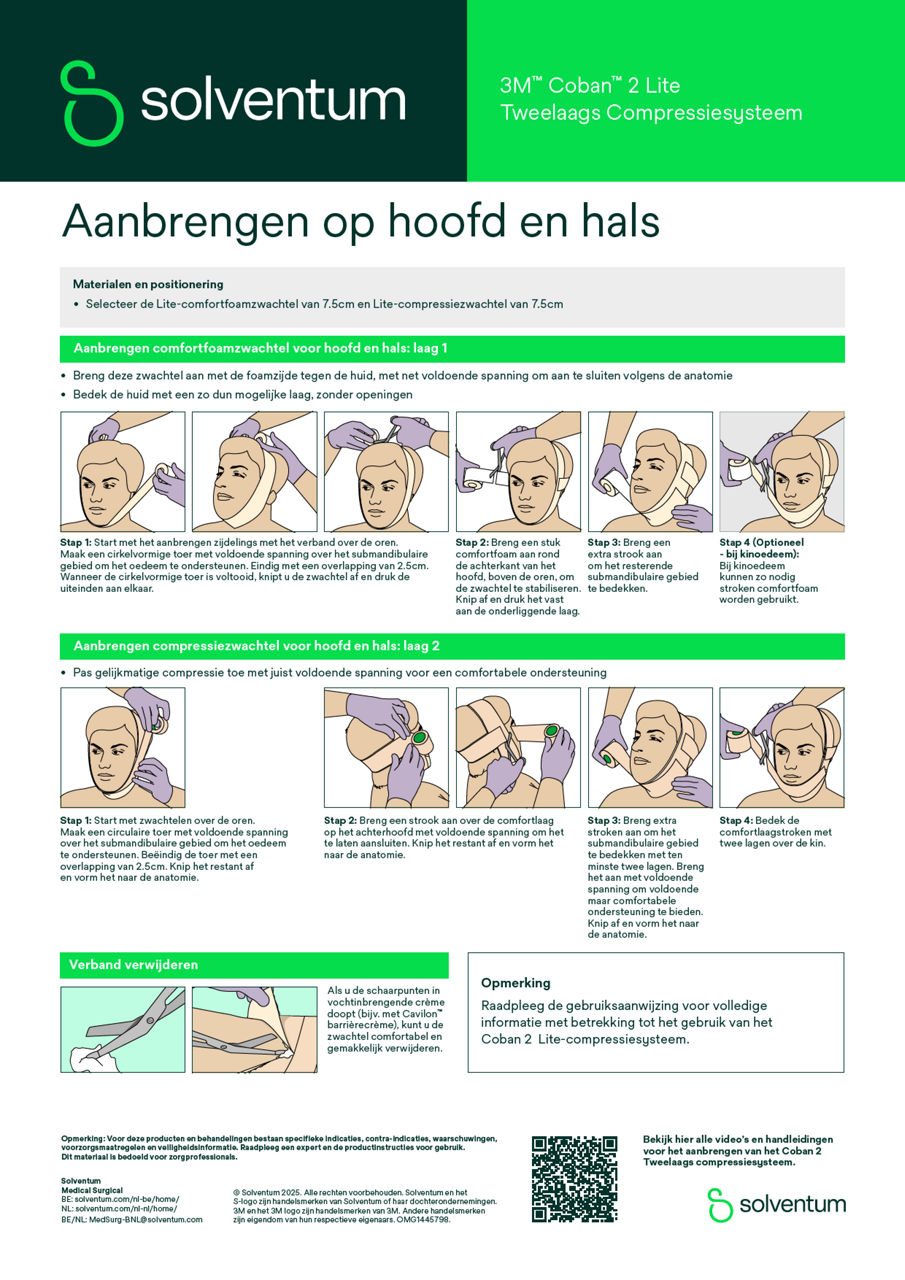 Coban™ 2 Aanbrengen op hoofd en hals