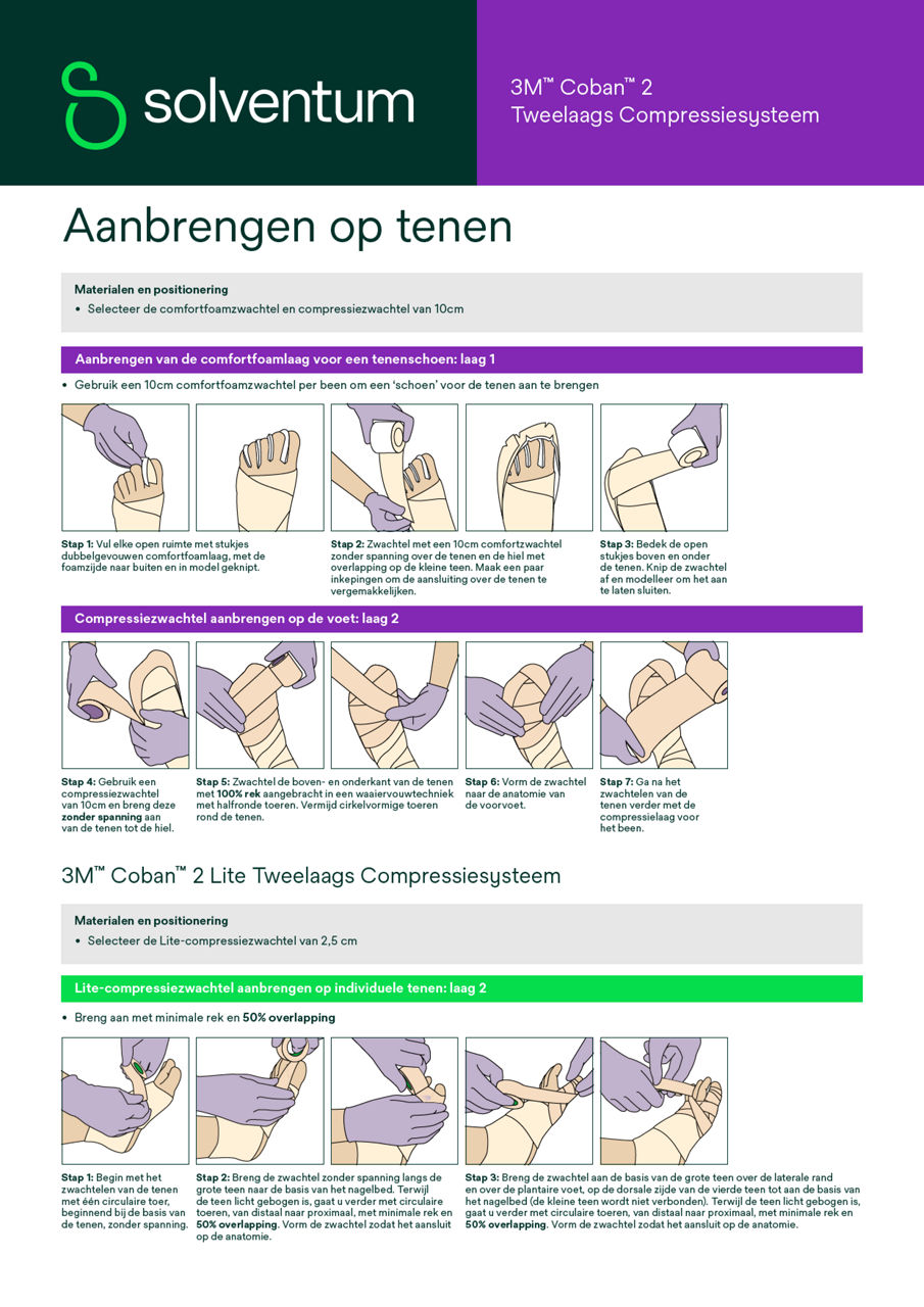 Coban™ 2 Aanbrengen op tenen