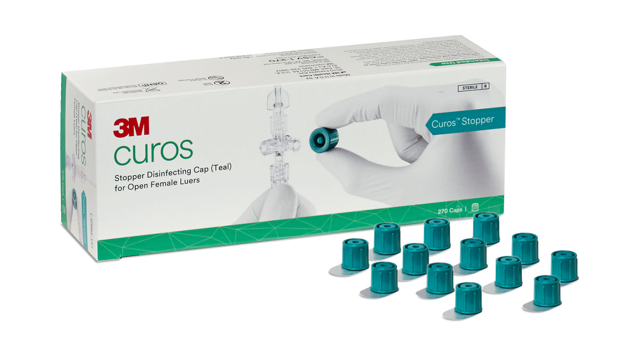 Bouchon désinfectant 3M™ Curos™ Stopper pour connecteurs,robinets, rampes, embouts Luer ouverts femelles