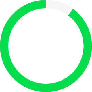 Icon illustration 90%, light green