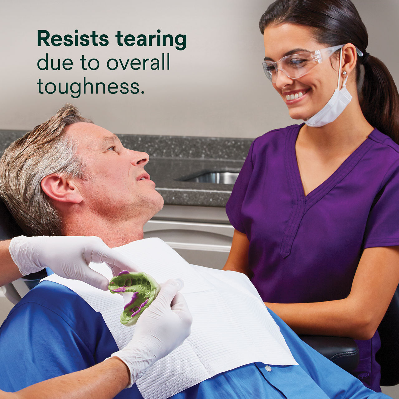 Resists tearing due to overall toughness