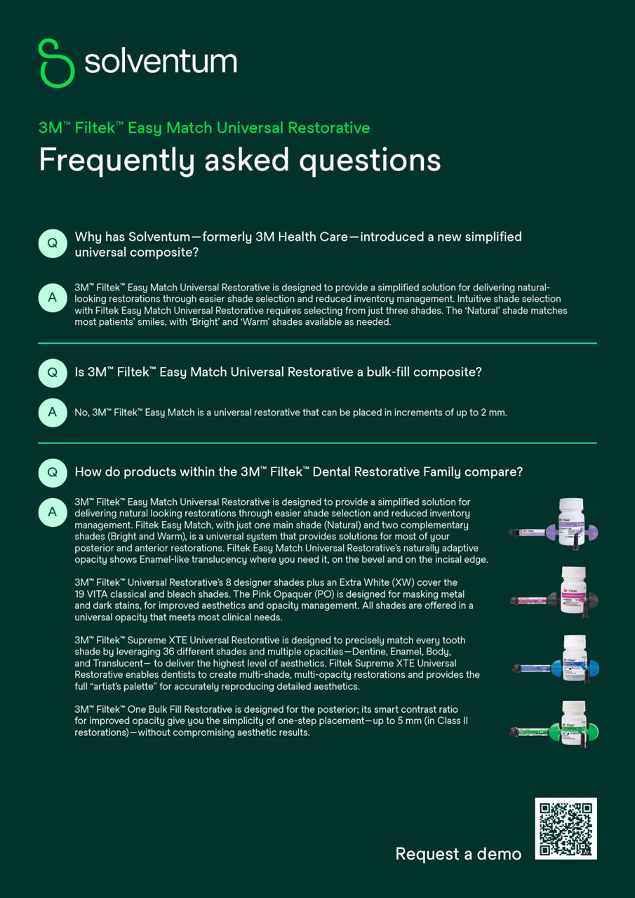 Filtek™ Easy Match - Frequently Asked Questions