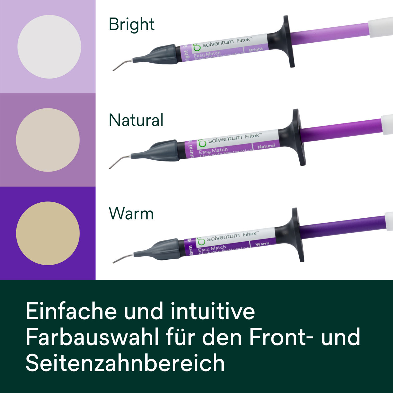 (1) Filtek™ Easy Match Flowable - Einfache und intuitive Farbauswahl