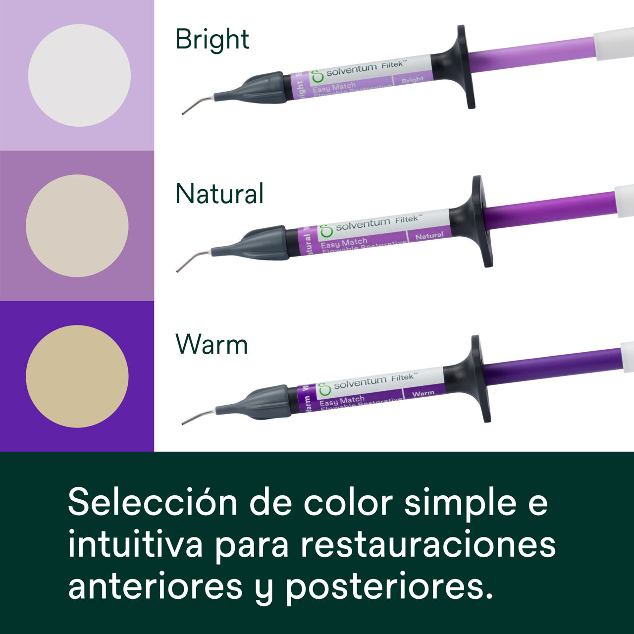 (1) Filtek™ Easy Match Flowable - Selección de color simple