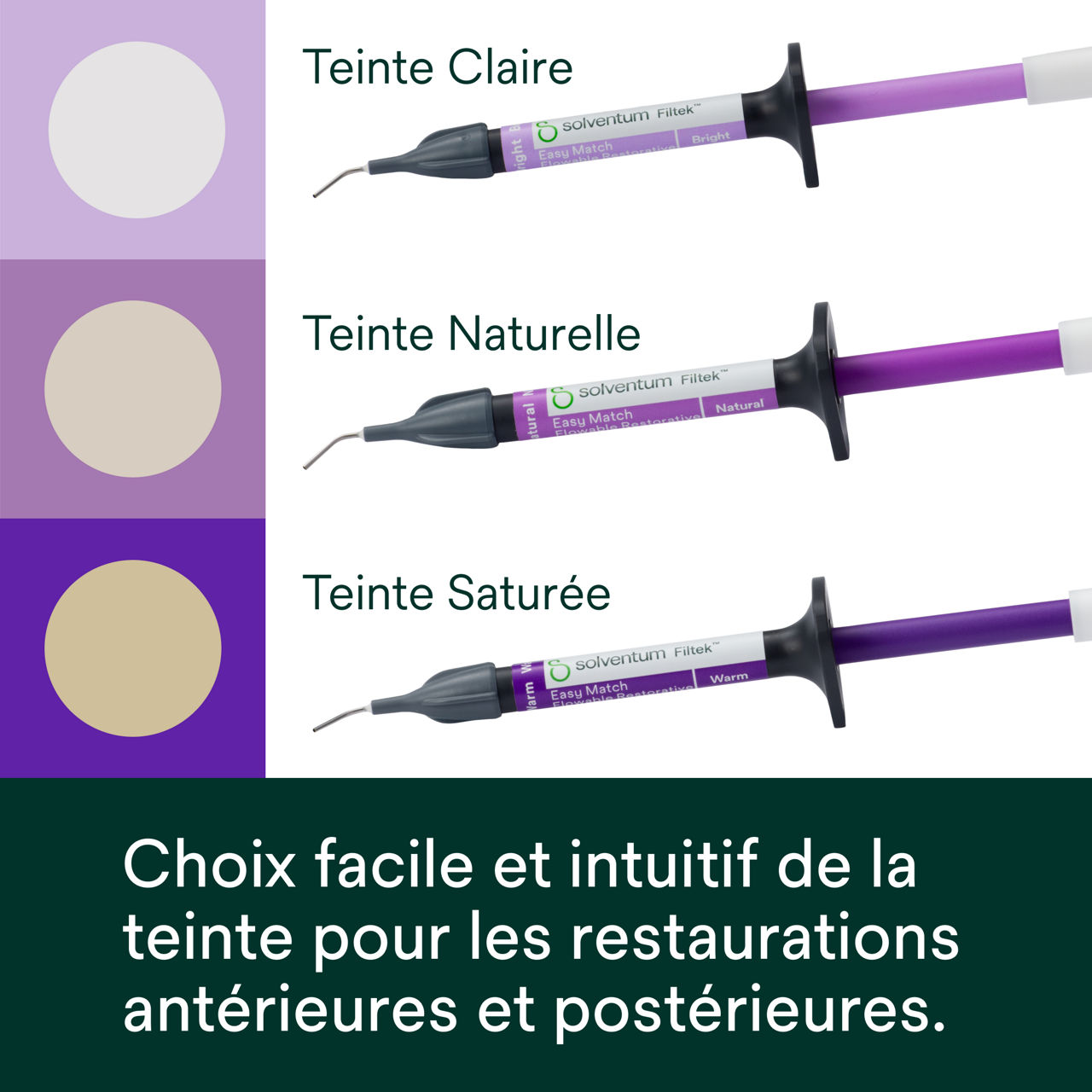 (1) Filtek™ Easy Match Flowable - Choix facile et intuitif