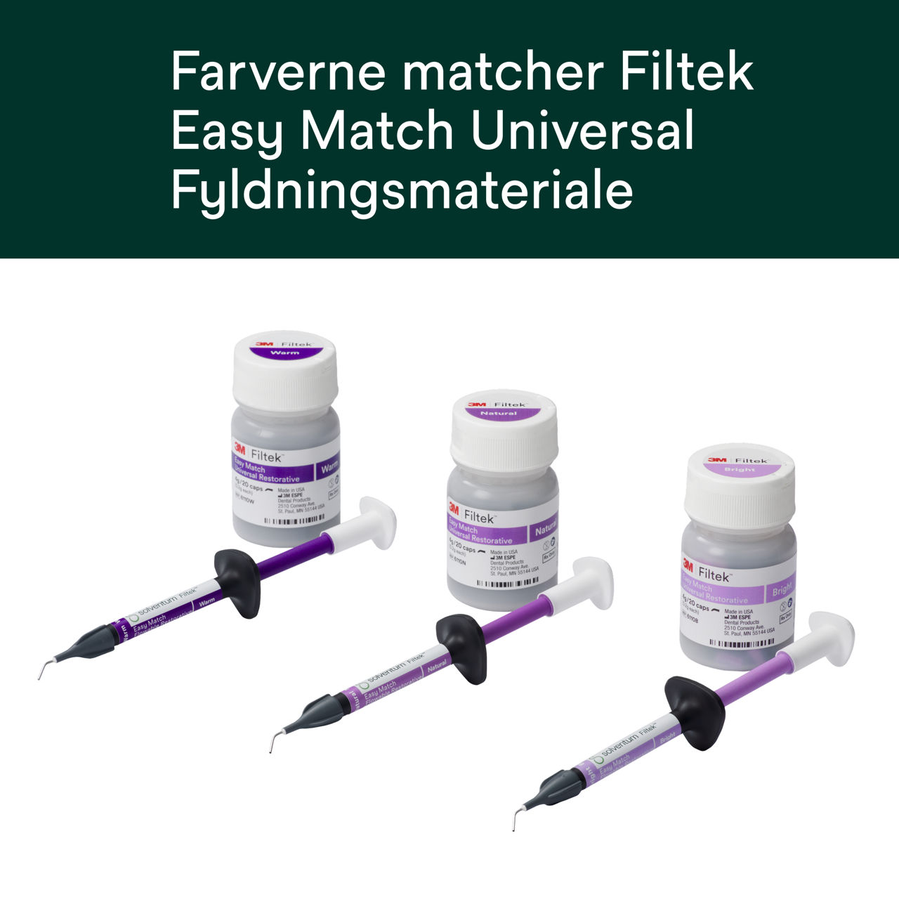 (2) Filtek™ Easy Match Flowable - Farverne matcher