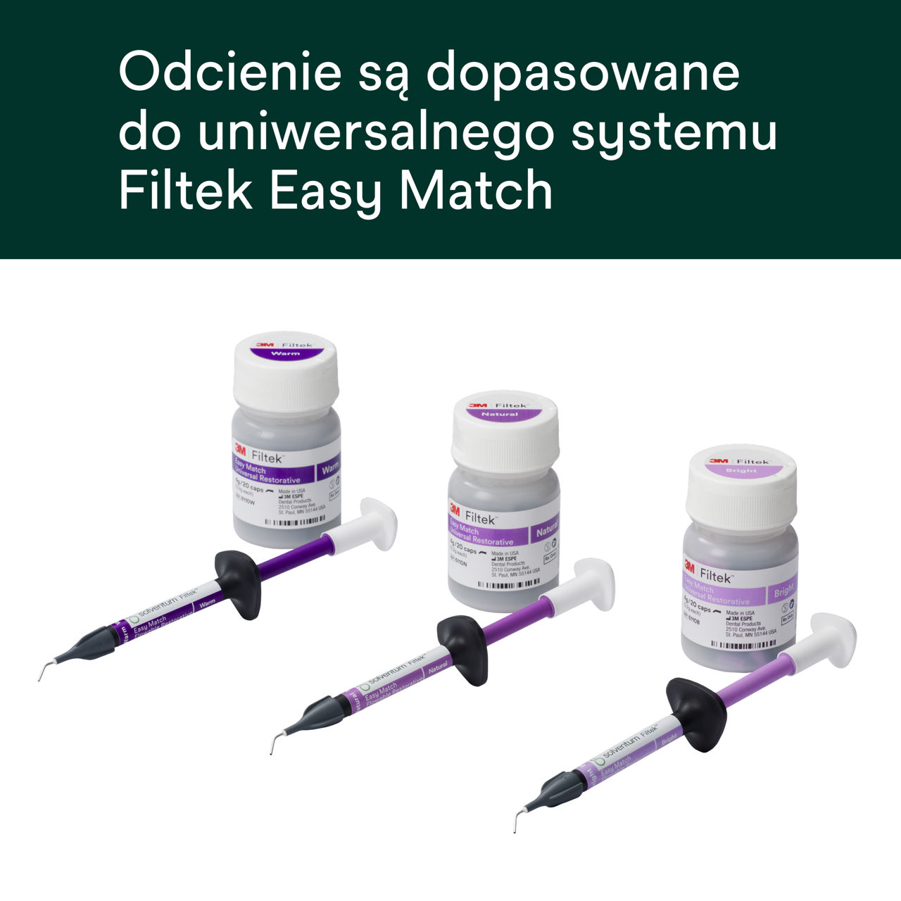 (2) Filtek™ Easy Match Flowable - Odcienie są dopasowane