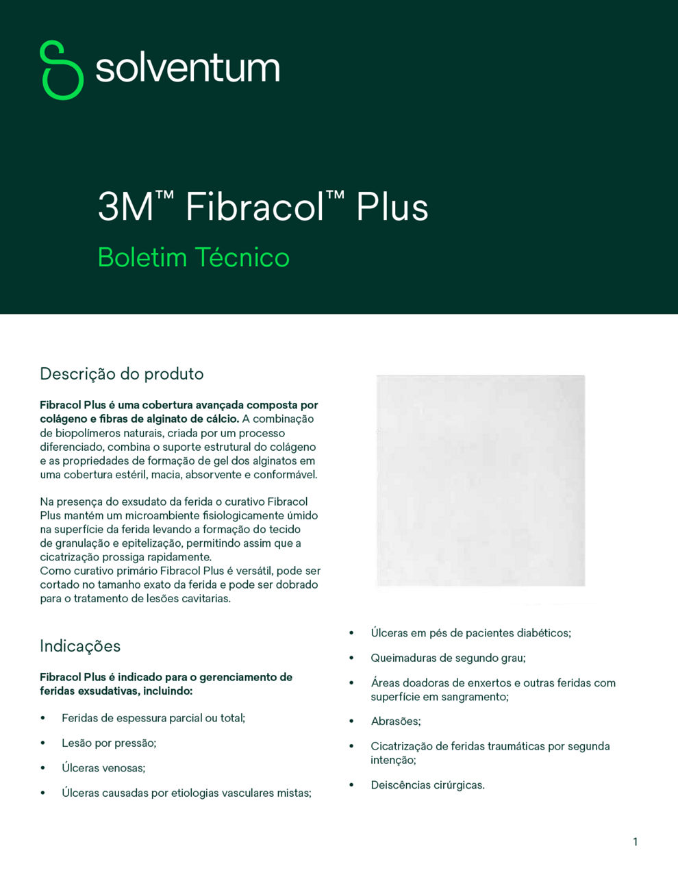 Fibracol™ Plus - Boletim Técnico