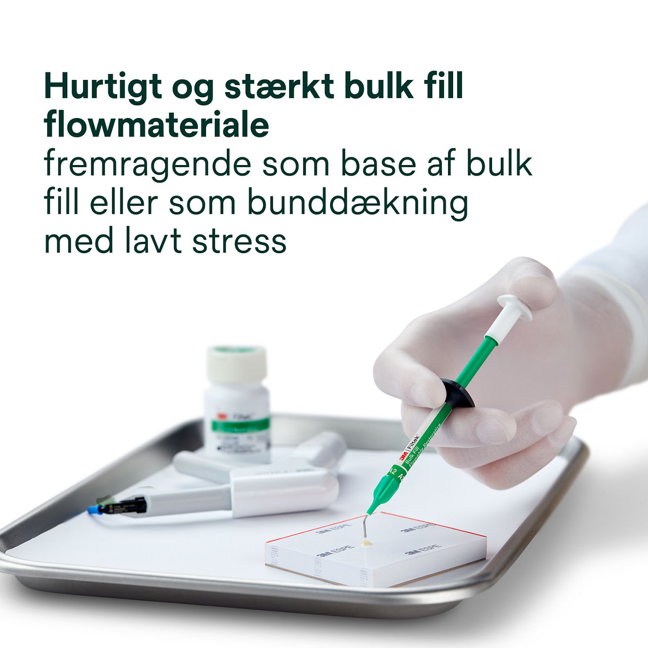1- Filtek Bulk Fill Flowable Capsule: Hurtigt og stærkt bulk fill flowmateriale