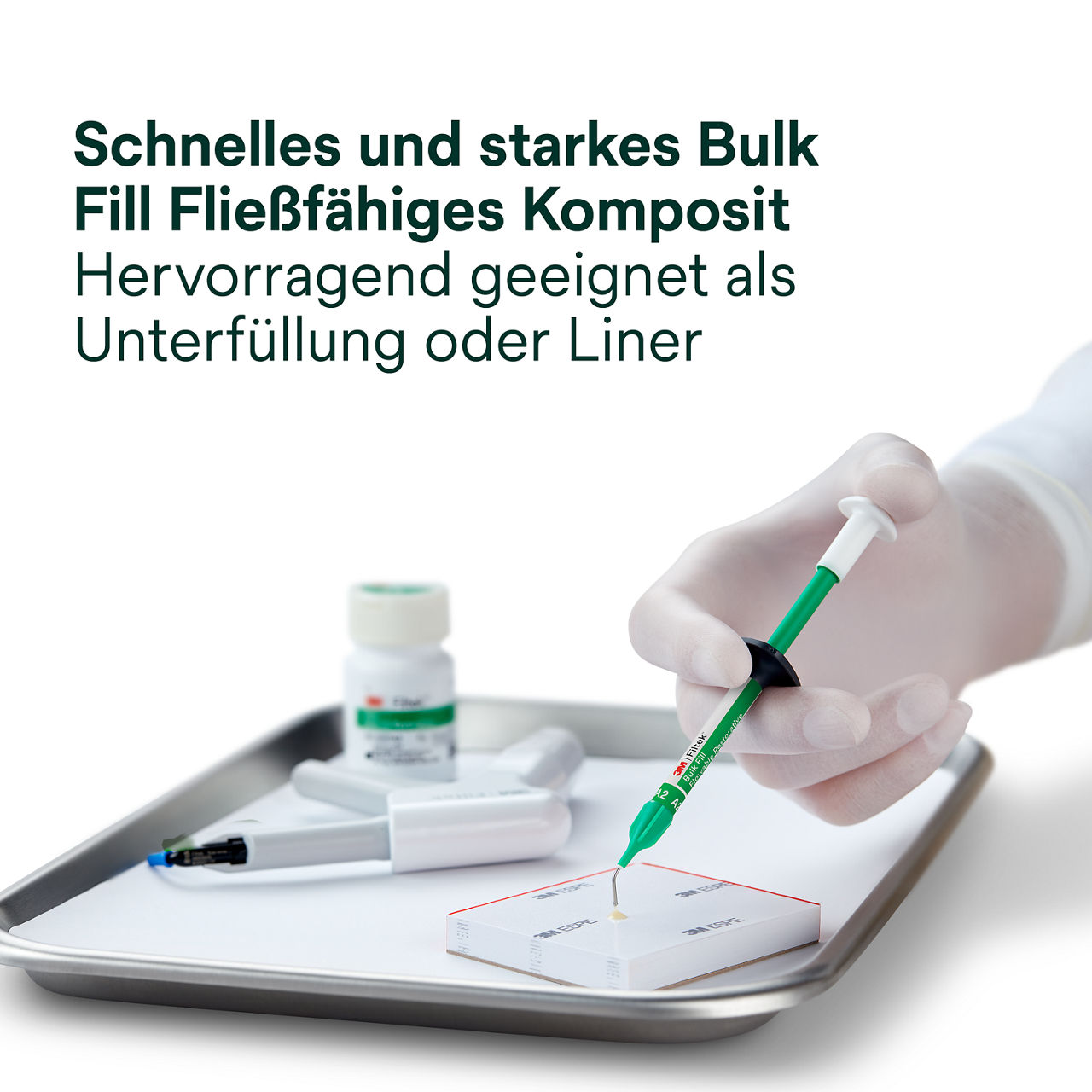1- Filtek Bulk Fill Flowable Capsule: Schnelles und starkes Bulk Fill Fließfähiges Komposit