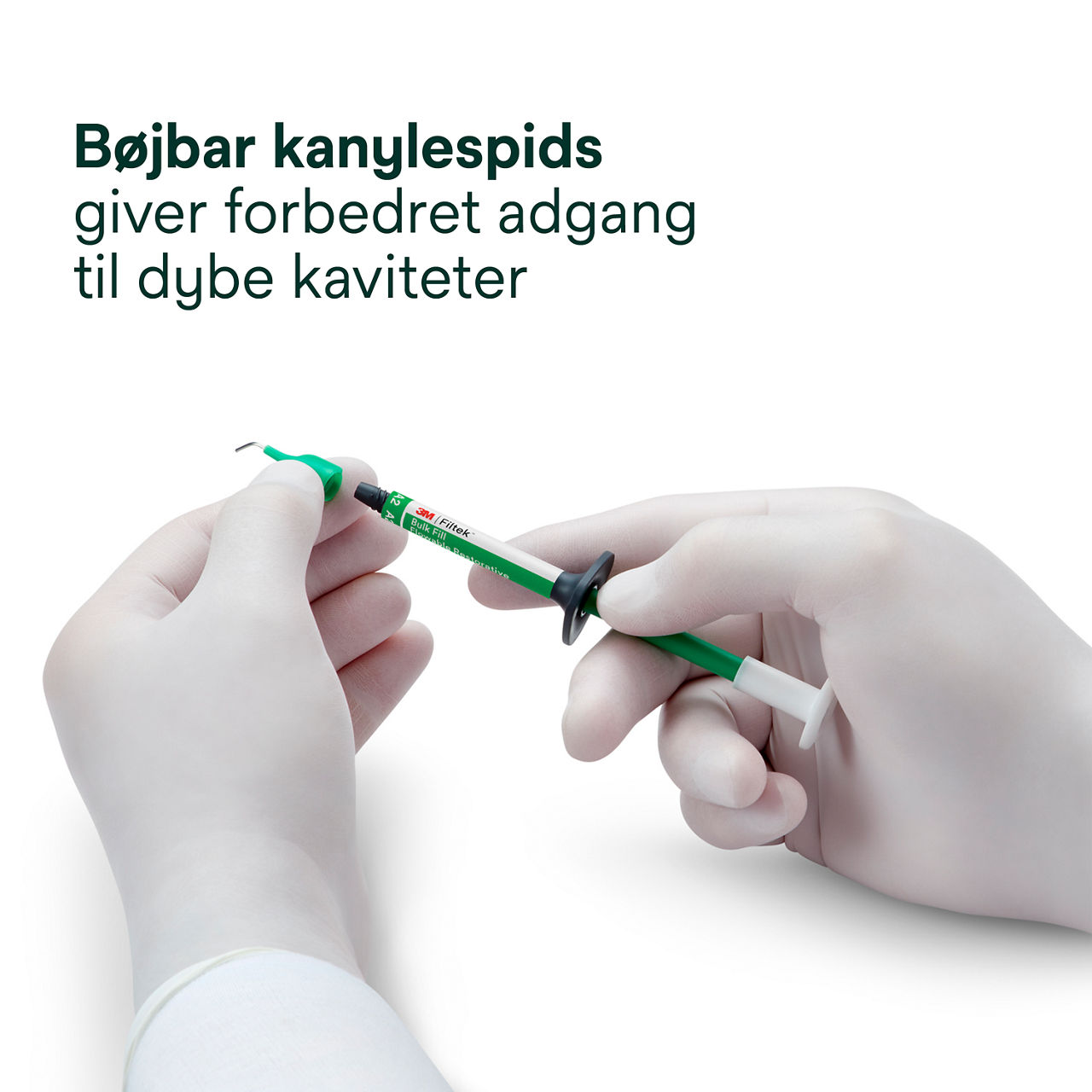 5- Filtek Bulk Fill Flowable Syringe: Bøjbar kanylespids giver forbedret adgang til dybe kaviteter