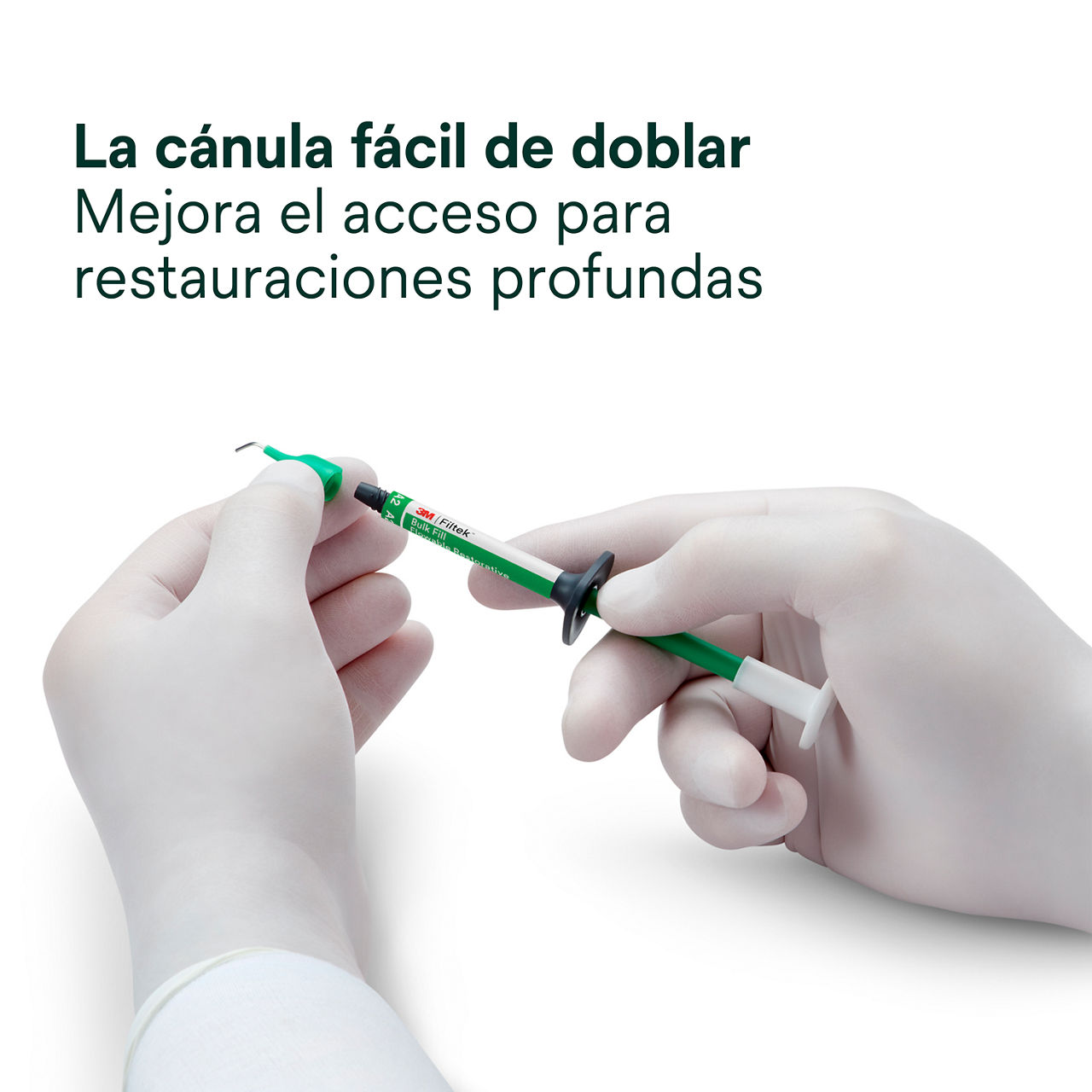 5- Filtek Bulk Fill Flowable Syringe: La cánula fácil de doblar