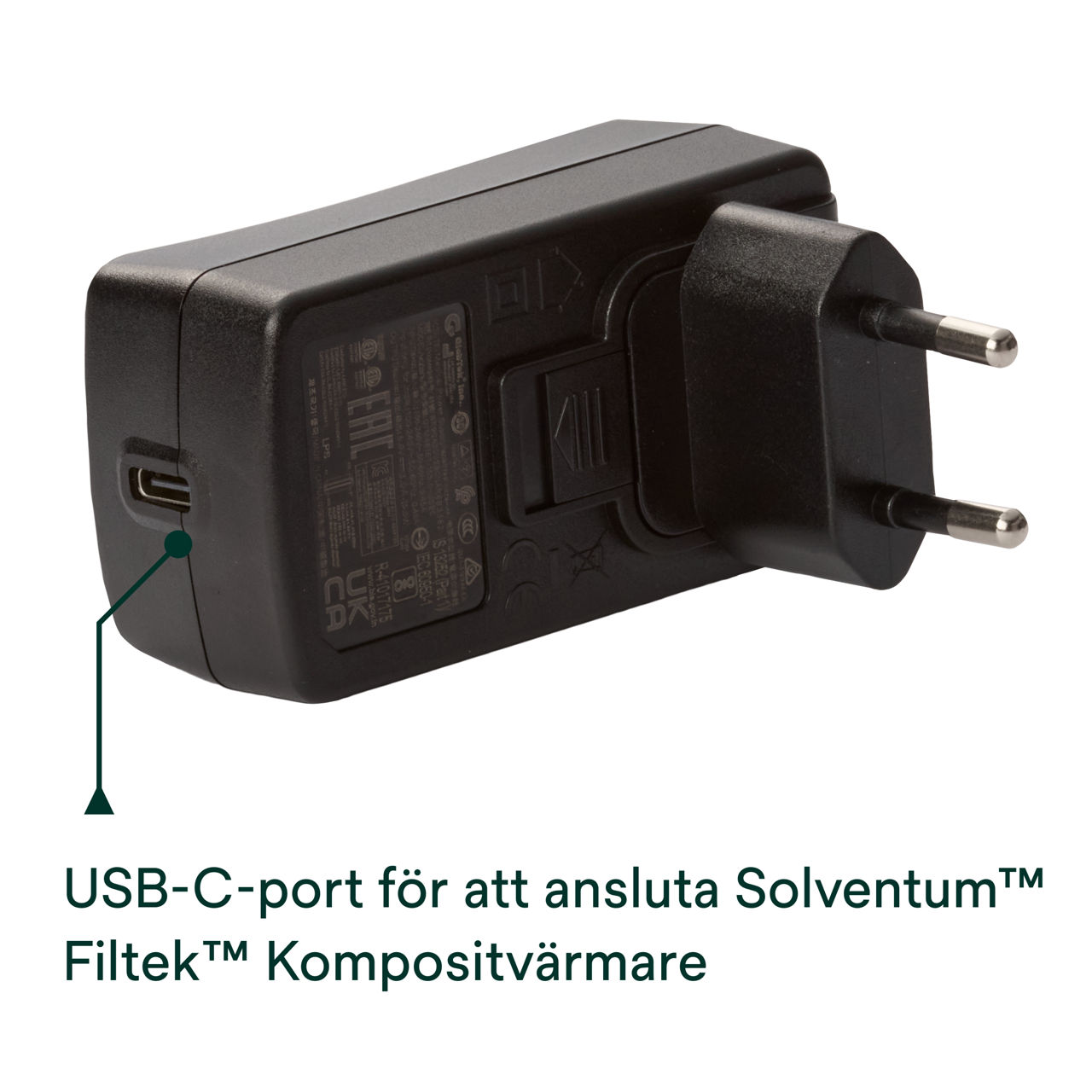 Solventum™ Filtek™ Kompositvärmare  strömkontakt  6520P, B+ bild 2, DE
