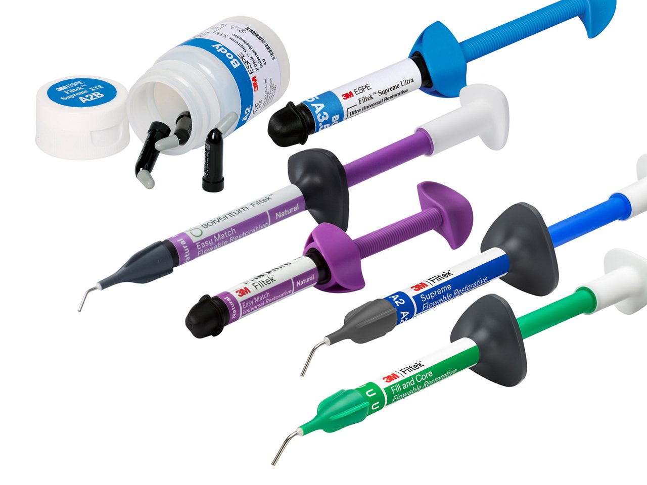 Highlights Filtek products, including Filtek Easy Match.