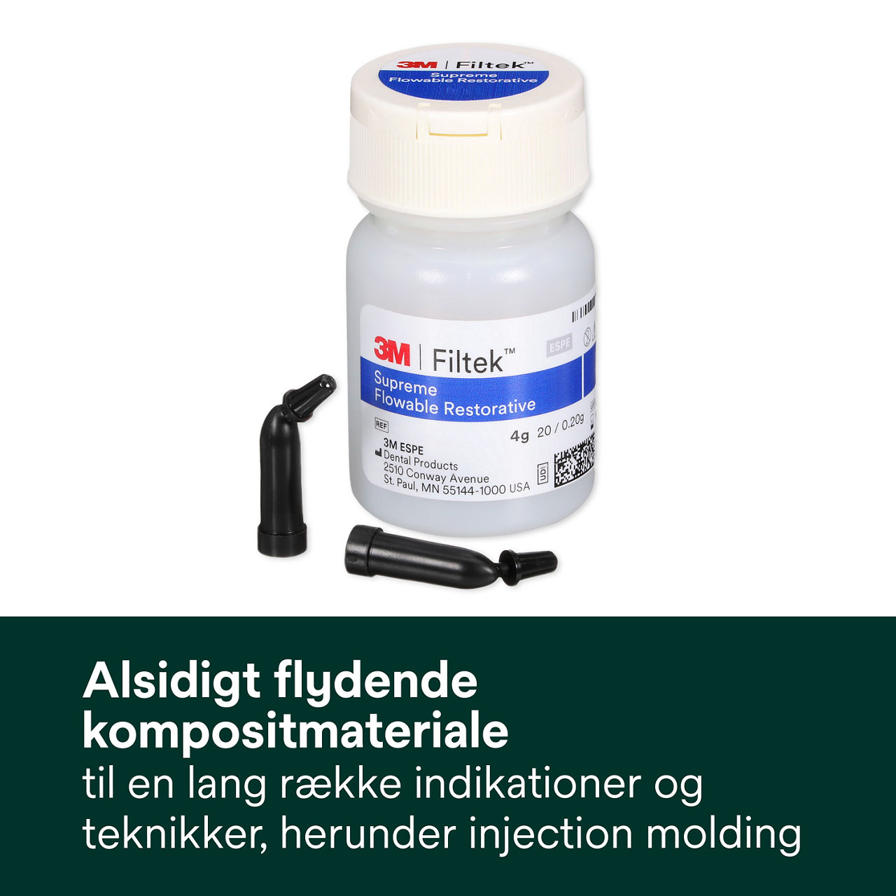 1- Filtek Supreme Flowable Capsule: Alsidigt flydende kompositmateriale