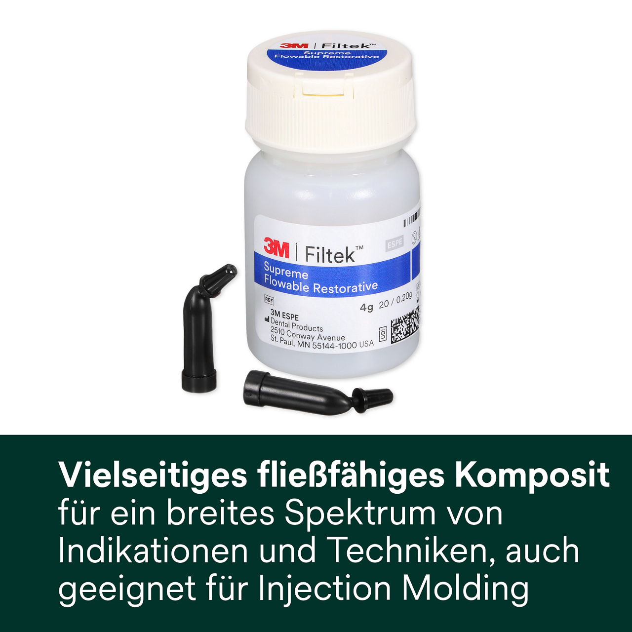 1- Filtek Supreme Flowable Capsule: Vielseitiges fließfähiges Komposit