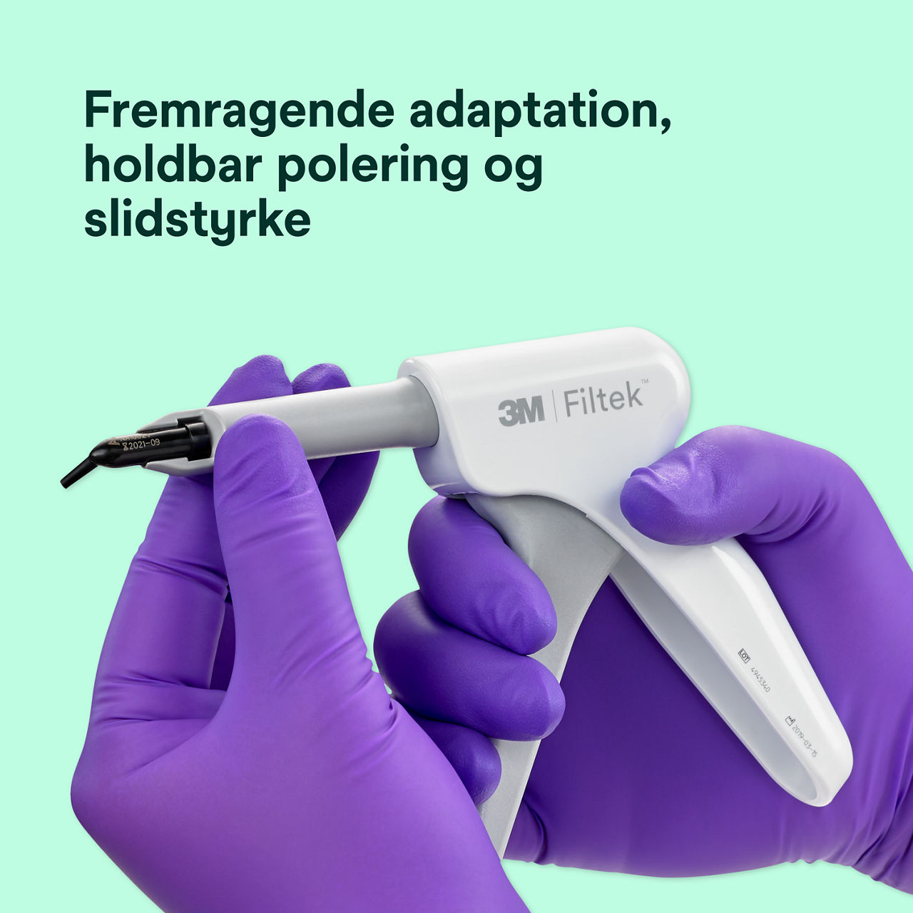 2- Filtek Supreme Flowable Capsule: Fremragende adaptation, holdbar polering og slidstyrke