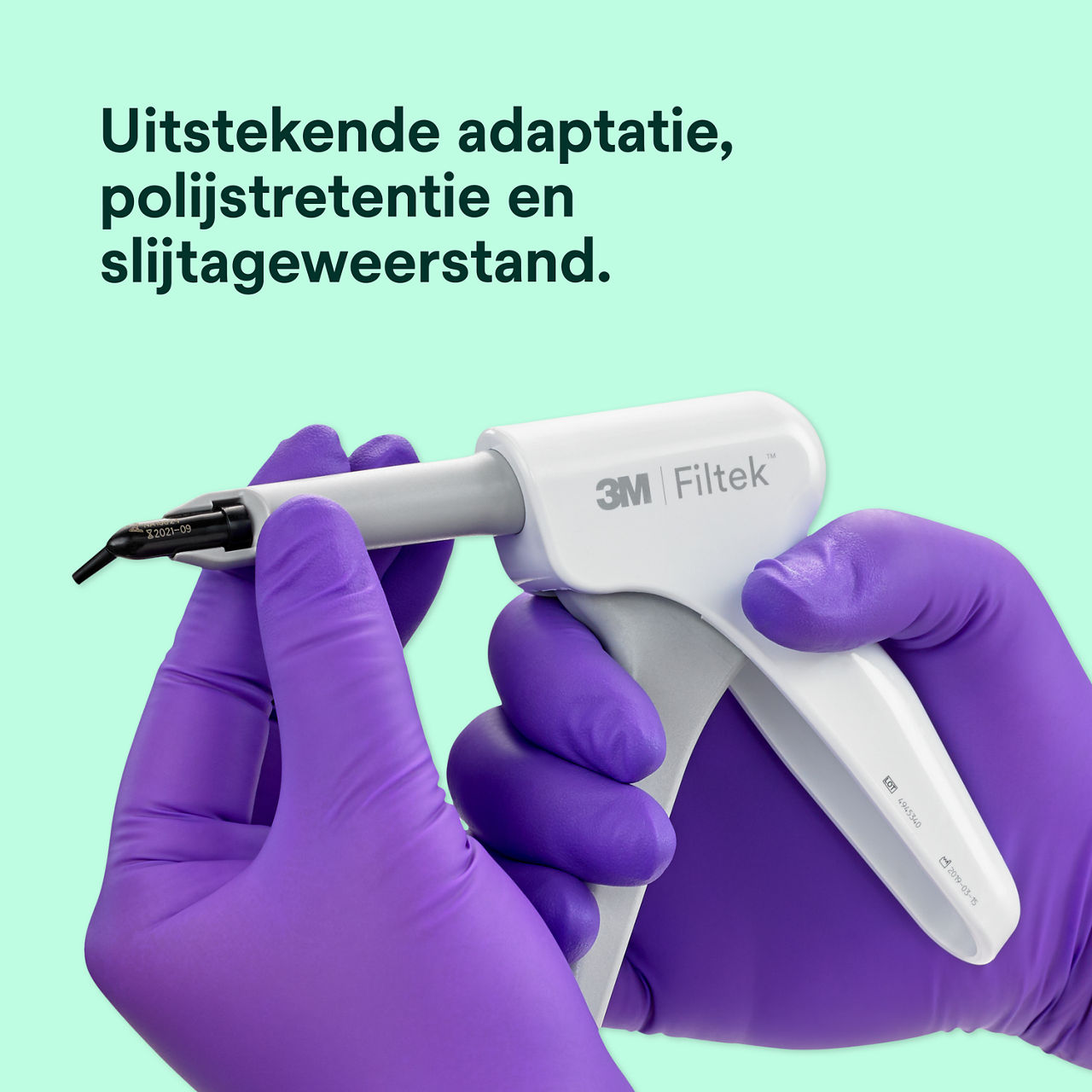 2- Filtek Supreme Flowable Capsule: Uitstekende adaptatie, polijstretentie en slijtageweerstand.