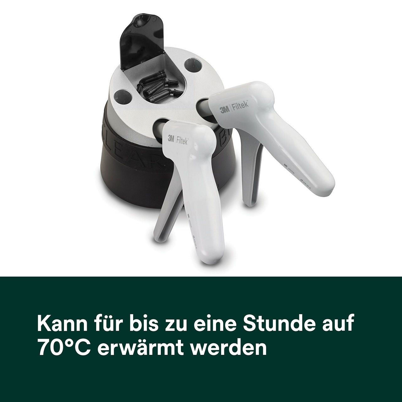 3- Filtek Supreme Flowable Capsule: Kann bis zu eine Stunde auf 70° erwärmt werden