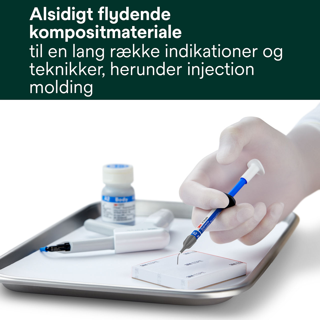 1- Filtek Supreme Flowable Syringe: Alsidigt flydende kompositmateriale