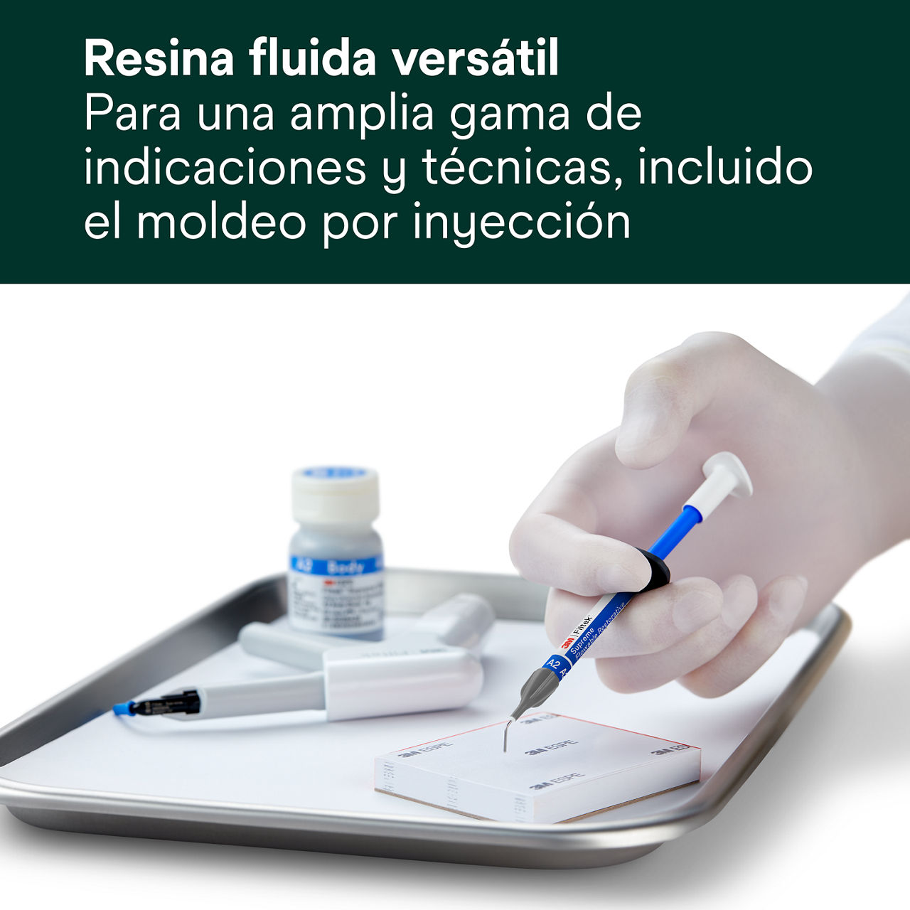 1- Filtek Supreme Flowable Syringe: Resina fluida versátil para una amplia