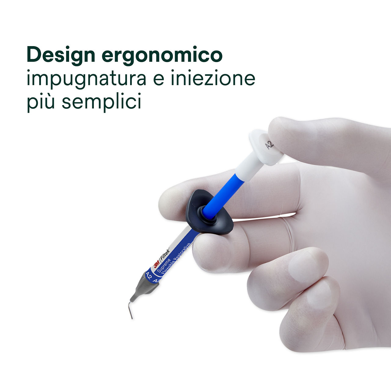 3- Filtek Supreme Flowable Siringa: Design ergonomico