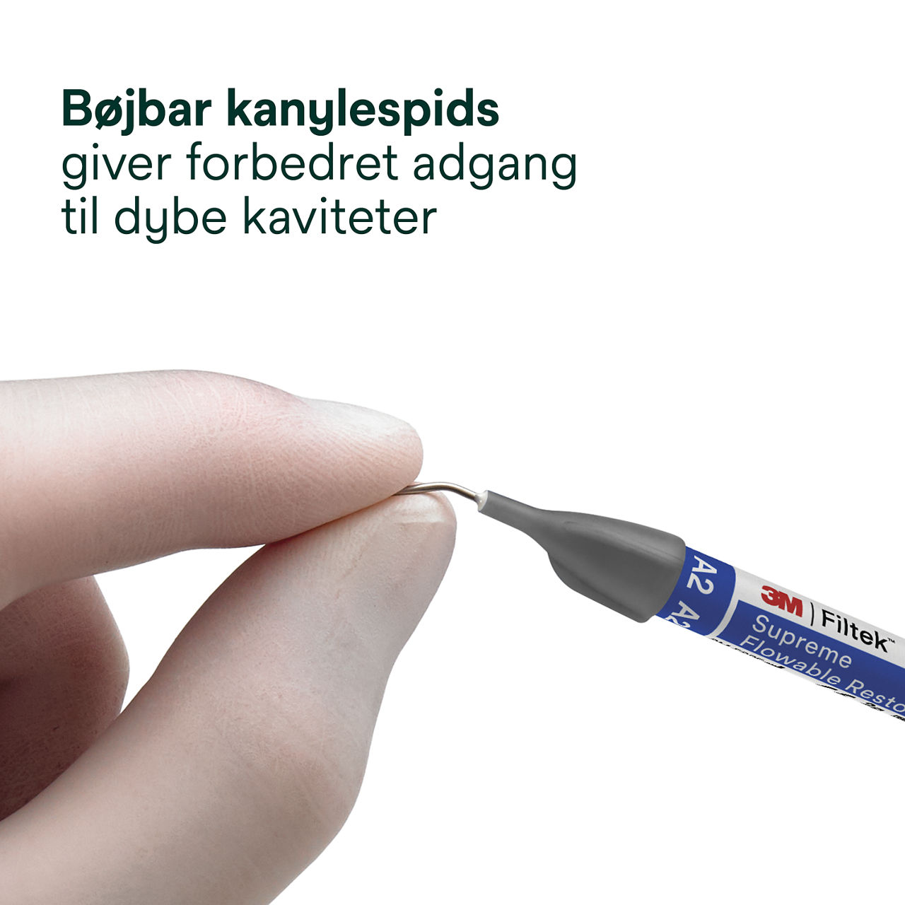 5- Filtek Supreme Flowable Syringe: Bøjbar kanylespids giver forbedret adgang til dybe kaviteter