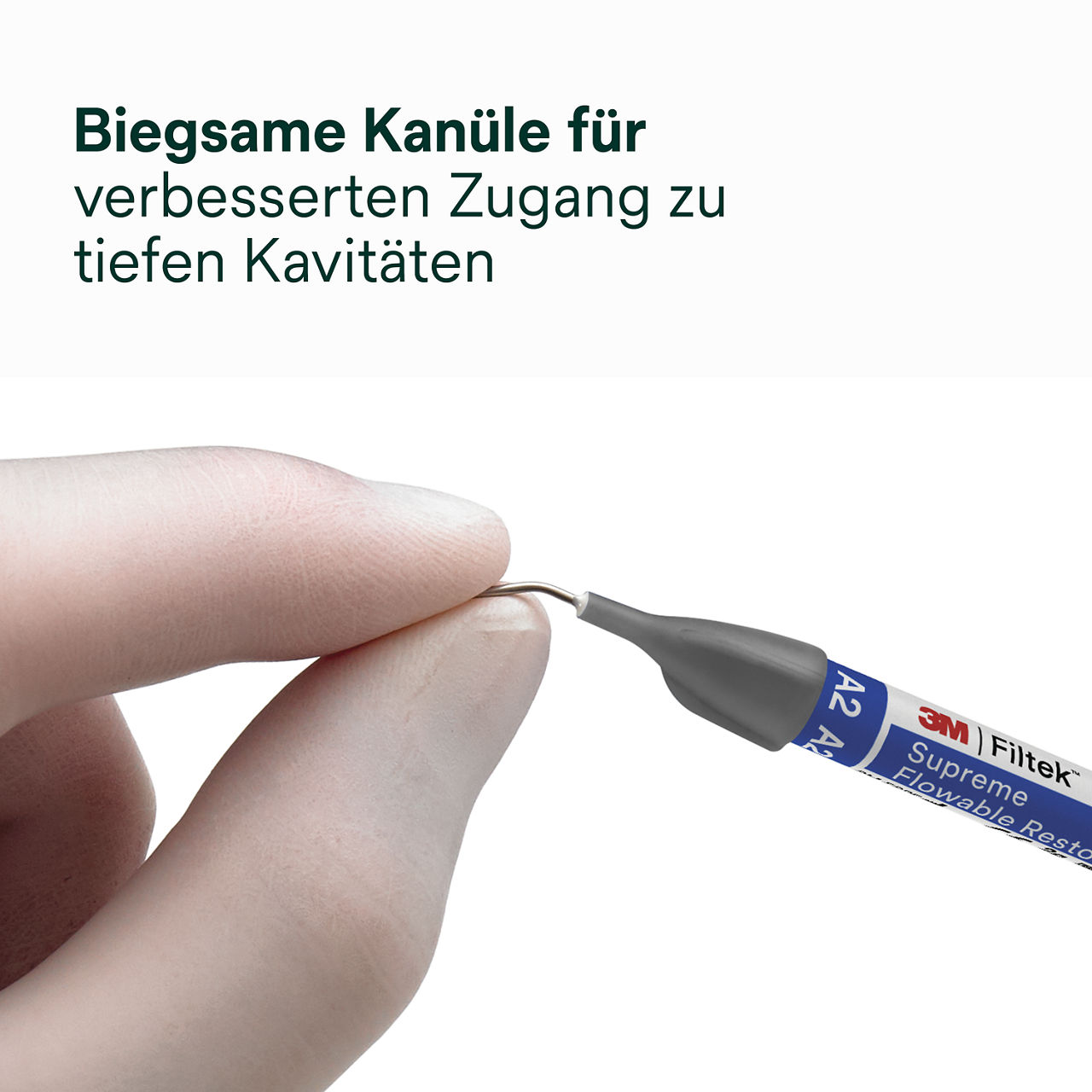 5- Filtek Supreme Flowable Syringe: Biegsame Kanüle für verbesserten Zugang zu tiefen Kavitäten