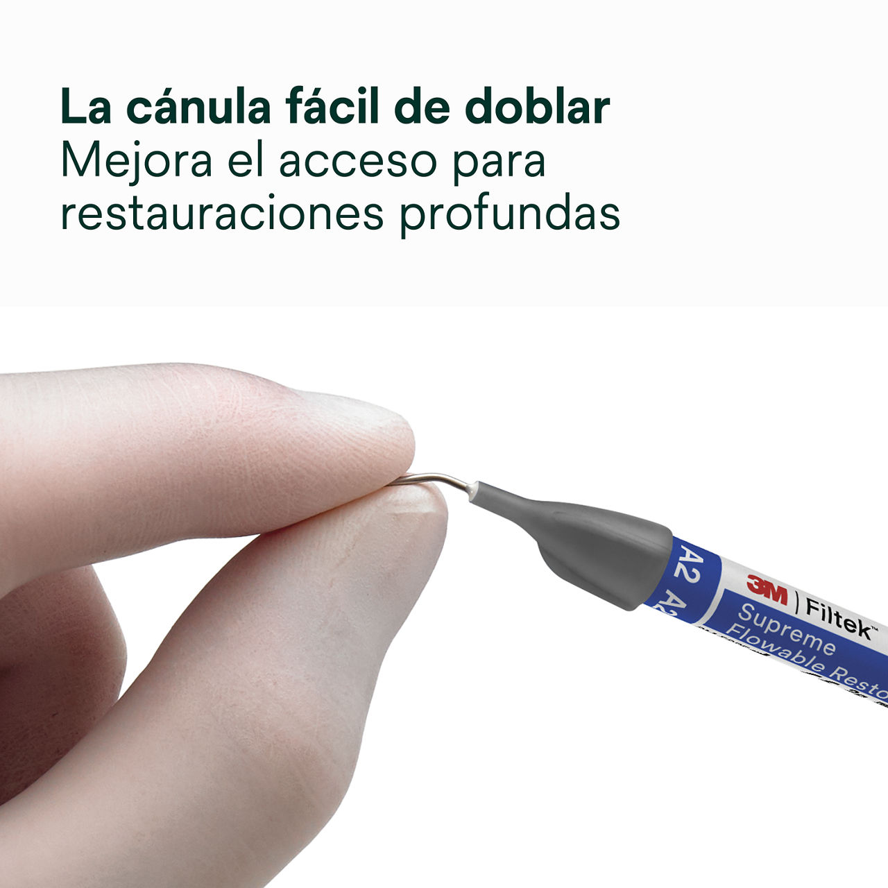 5- Filtek Supreme Flowable Syringe: La cánula fácil de doblar