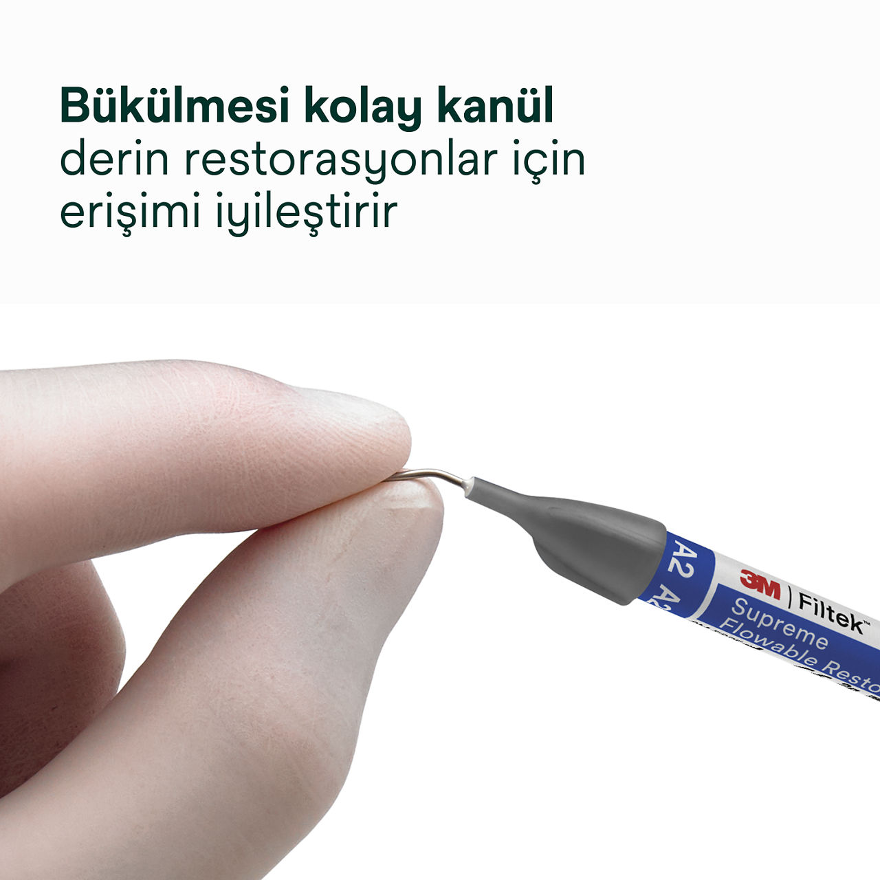 5- Filtek Supreme Flowable Syringe: Bükülmesi kolay kanül