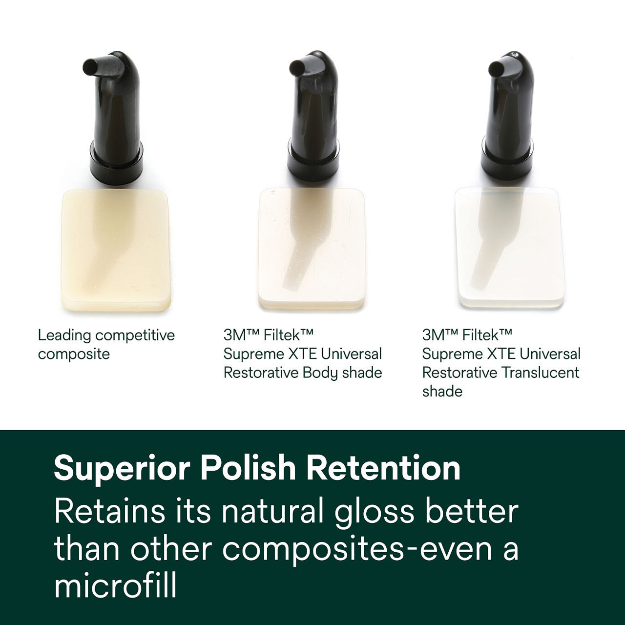 (2) Filtek Supreme XTE Universal: Superior Polish Retention