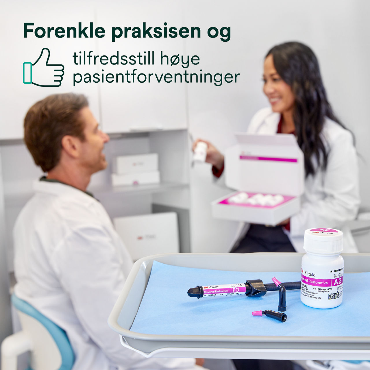 1- Filtek™ Universal: Forenkle praksisen og tilfredsstill høye pasientforventninger