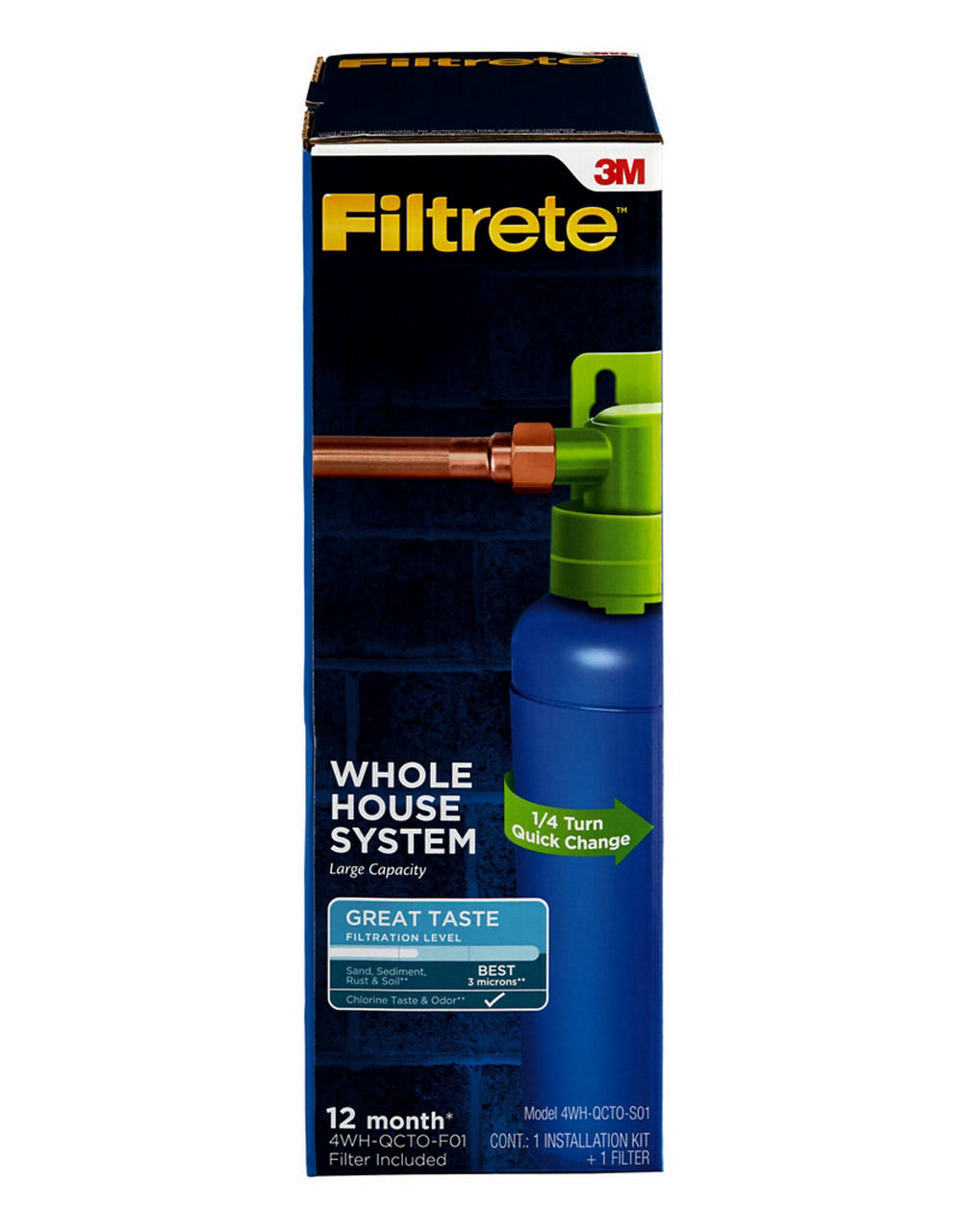 Filtrete™ Whole House Water Filtration System 4WH-QCTO-S01, 5627908, 2Per Case