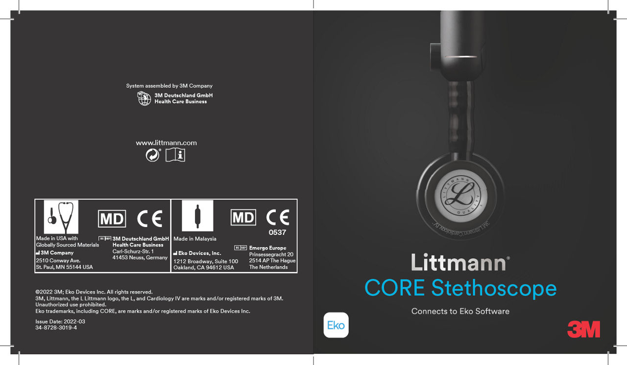 Littmann® CORE Stethoscope - Instruction for use