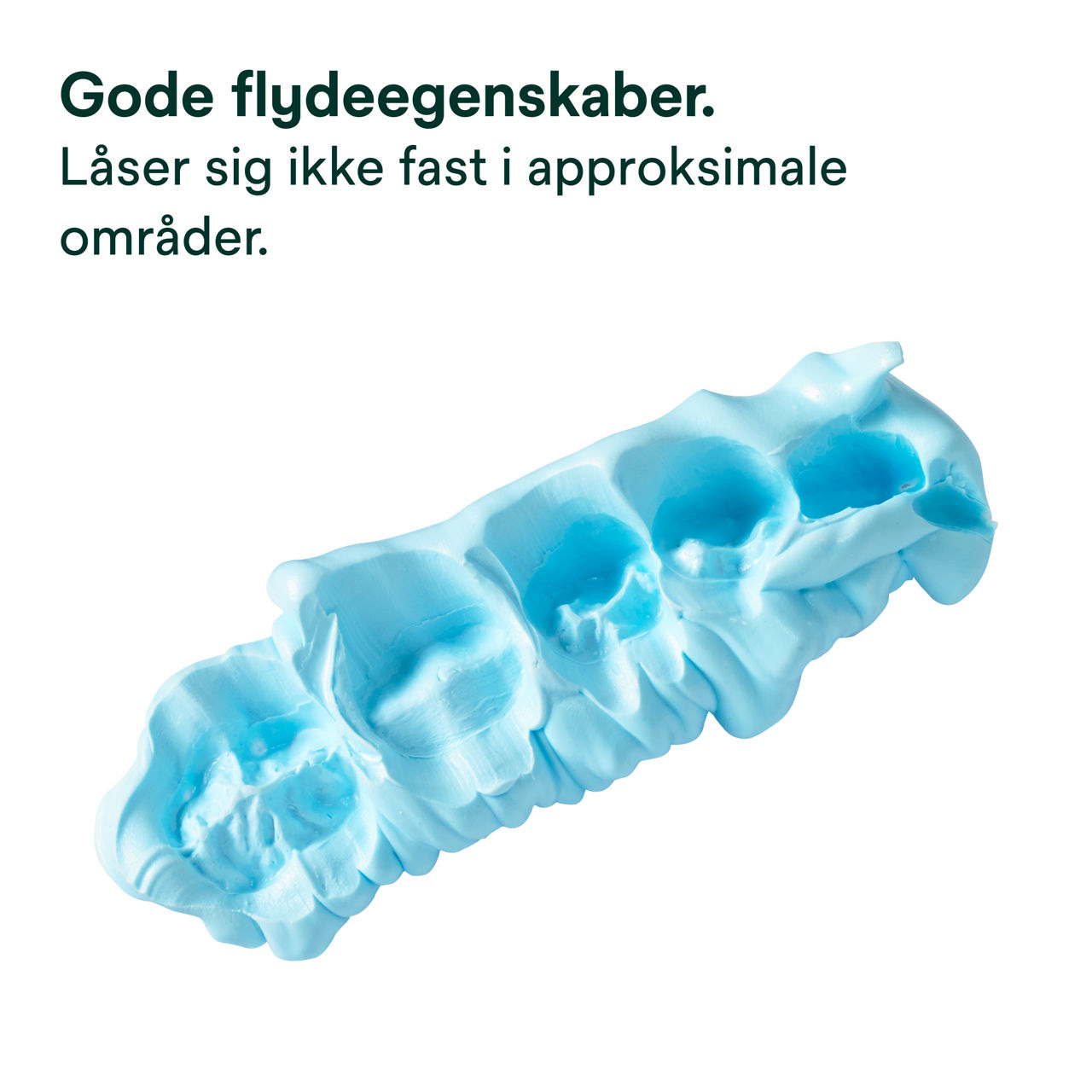(2) Imprint™ 4 A-silikone bidregistreringsmateriale: Gode flydeegenskaber.