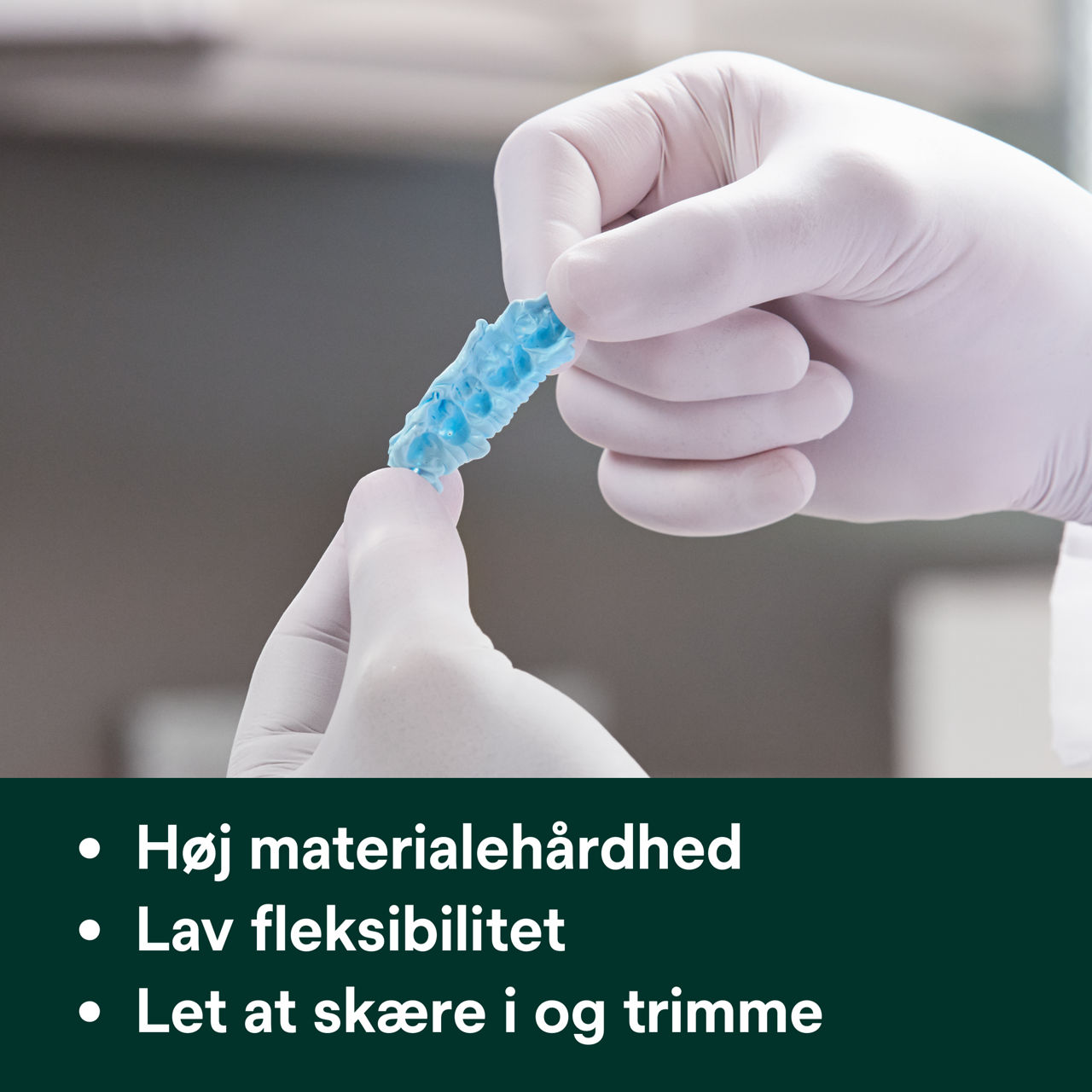 (3)  Imprint™ 4 A-silikone bidregistreringsmateriale: Høj materialehårdhed. Lav fleksibilitet