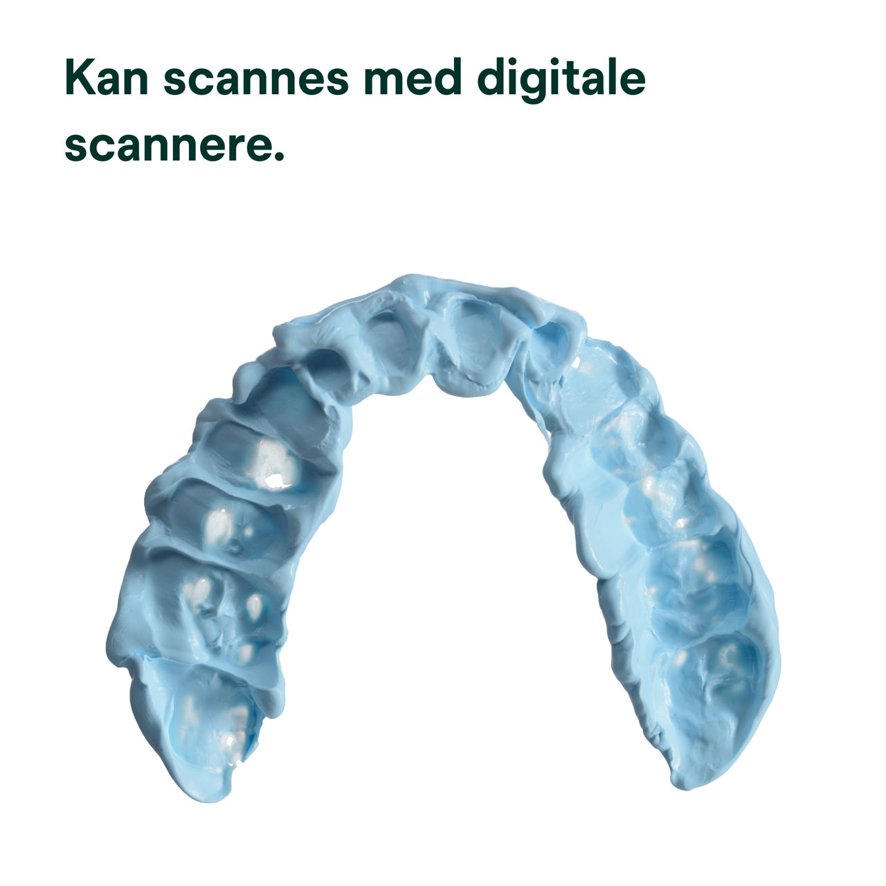 (4) Imprint™ 4 A-silikone bidregistreringsmateriale: Kan scannes med digitale scannere.