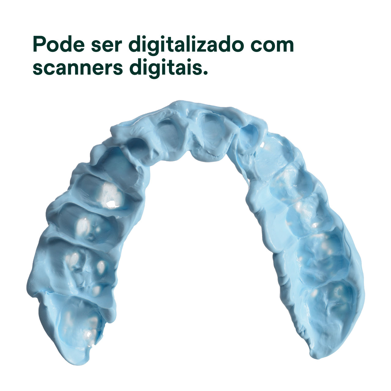 (4) Material de Registo de Oclusão 3M™ Imprint™ 4 VPS:  Pode ser digitalizado com scanners digitais.