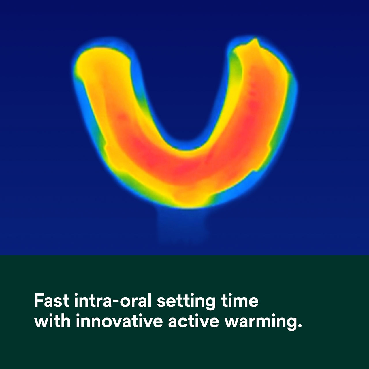 Fast intra-oral setting time with active warming with innovative active warming