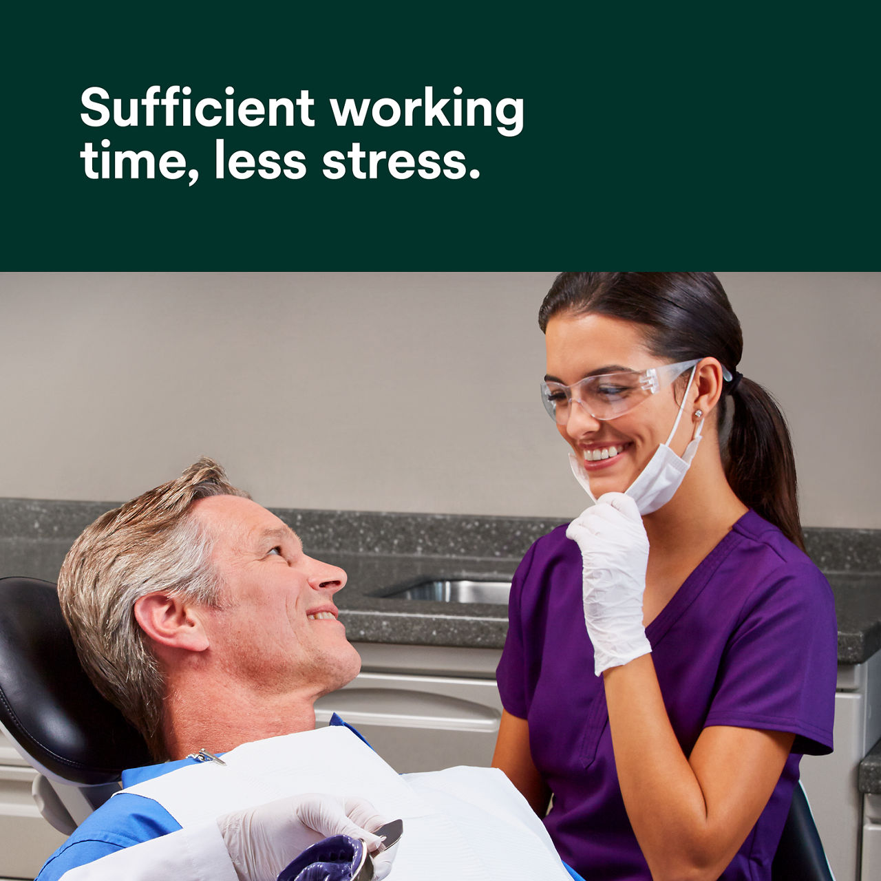 Suffiicient working time, less stress