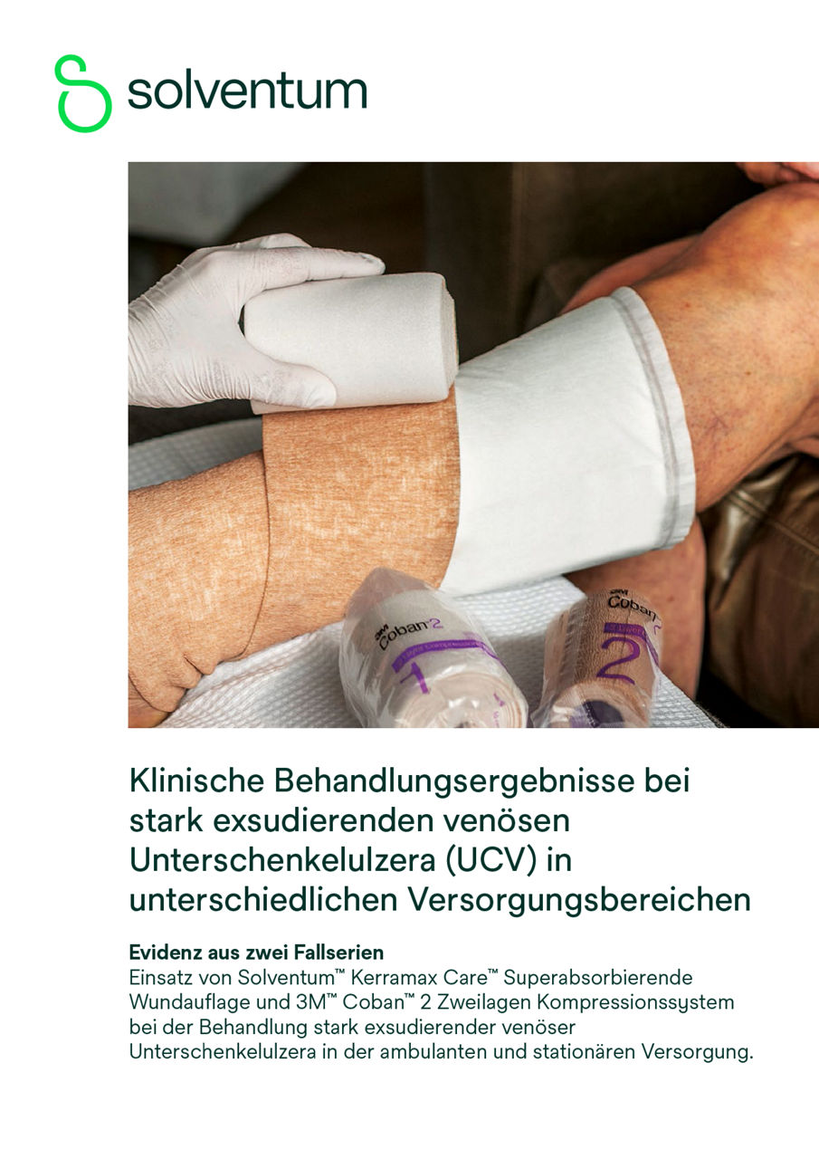 Kerramax Care™ + Coban™ 2 — Klinische Fallserien bei VLU mit hoher Exsudation — Deutschland
