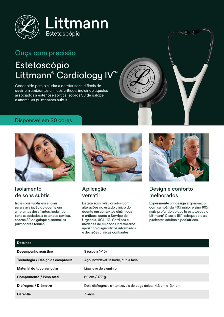 Ficha de venda A4 Littmann Cardiology IV digital