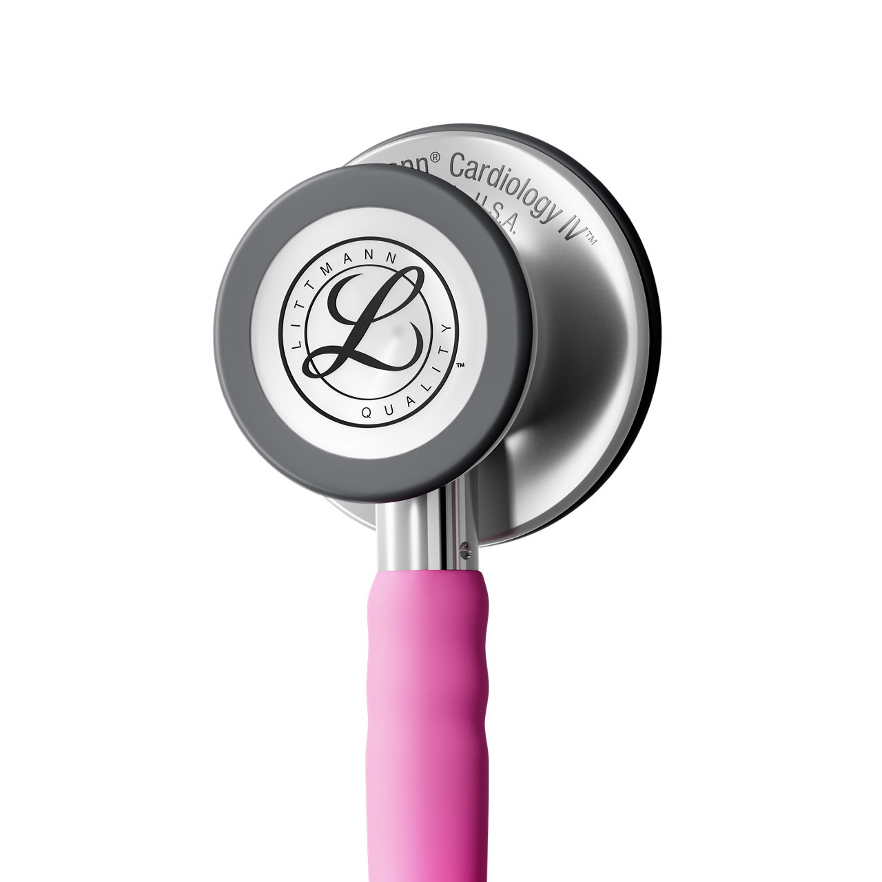 Littmann® Cardiology IV™ Stethoscope 6159 Rose Pink Tube product render - in action